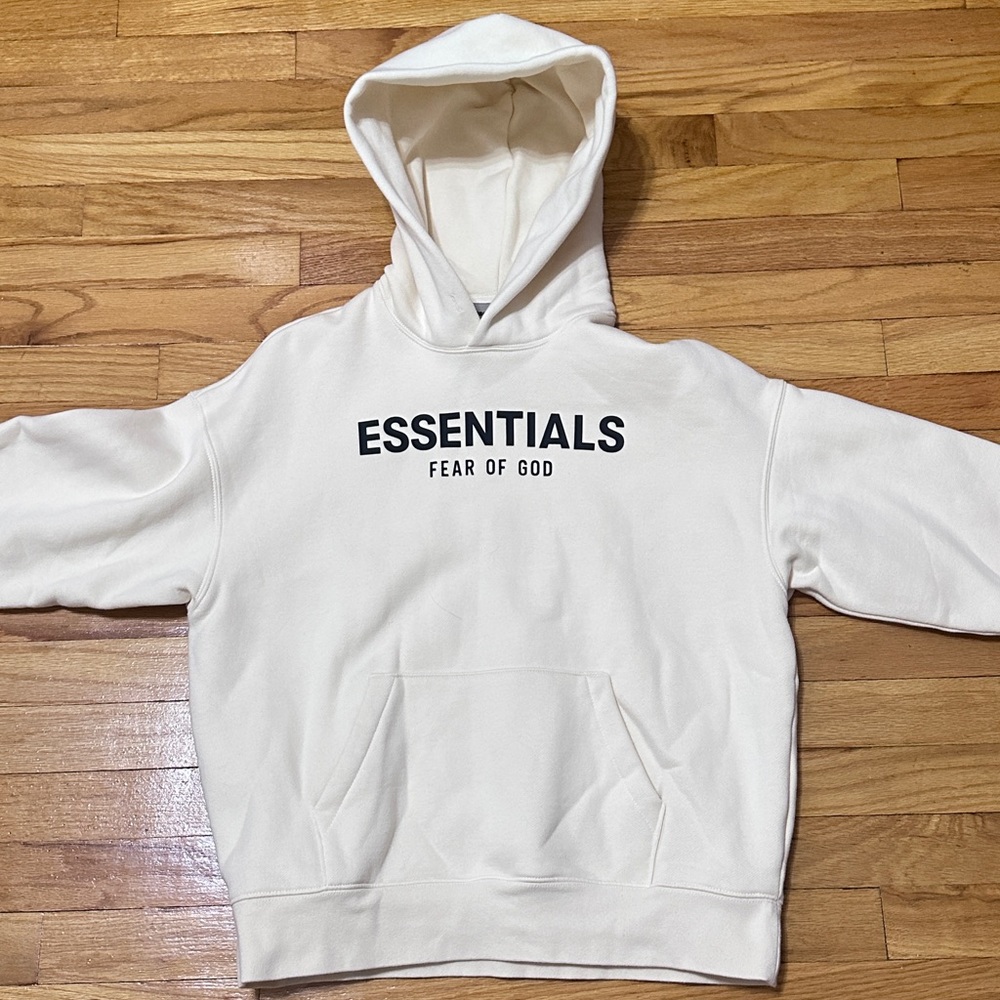 FEAR OF GOD ESSENTIALS KIDS PULL-OVER HOODIE CREAM/BUTTERCREAM